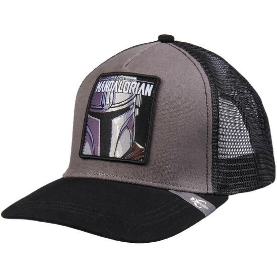 GORRA VISERA CURVA PARCHES THE MANDALORIAN GRAY image 0