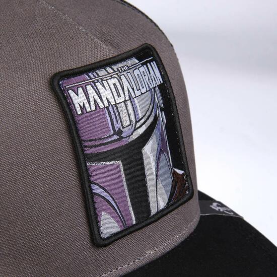 GORRA VISERA CURVA PARCHES THE MANDALORIAN GRAY image 2