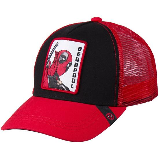 GORRA VISERA CURVA PARCHES DEADPOOL RED image 0