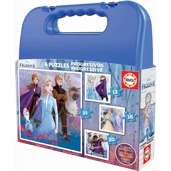 FROZEN MALETA 4PUZZLE PROGRESIV12-25 PZ image 0