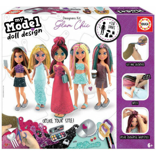 CREA TU MUÑECA MY MODEL DOLL GLAM CHIC image 0