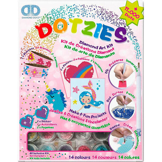 SET 6 PROYECTOS PINTURA CON DIAMANTES PINK DIAMOND DOTZ image 0