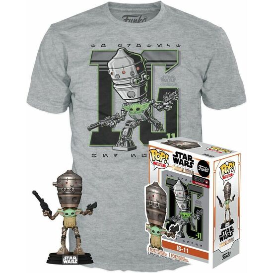 SET FIGURA POP & TEE STAR WARS IG-11 WITH THE CHILD EXCLUSIVE image 0