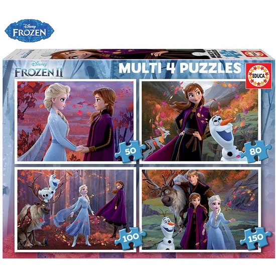 FROZEN MULTI 4 PUZZLE /20-80 PZAS image 0