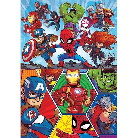 MARVEL PUZZLE SOBLE 2X20 PZAS S.HÉROES image 1