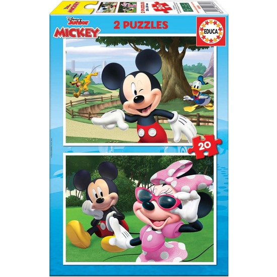 MICKEY&FRIENDS PUZZLE DOBLE 2X20 image 0
