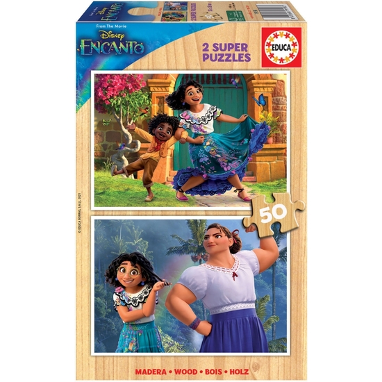 ENCANTO DISNEY PUZZLE DOBLE MADERA 2X50 image 0