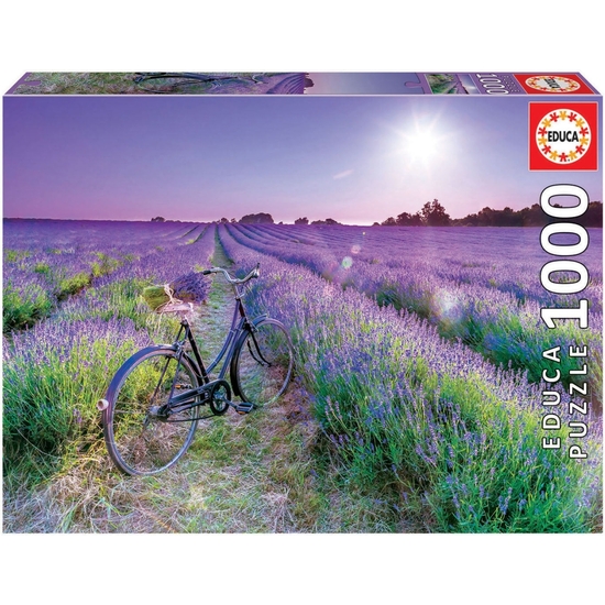 PUZZLE EDUCA 1000 PZAS LAVANDA BICICLETA image 0