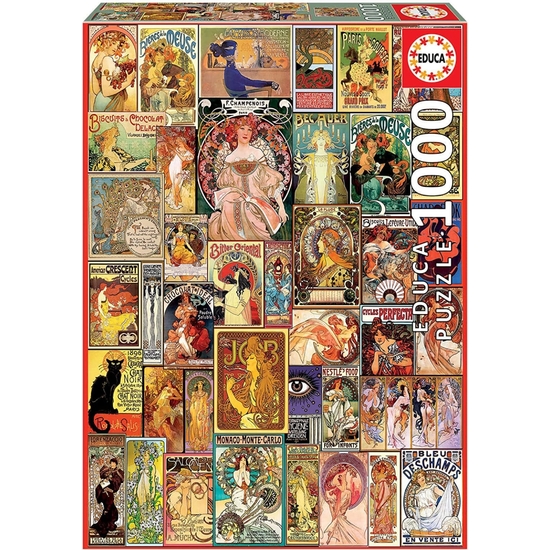 PUZZLE EDUCA 1000 PIEZAS COLLAGE ART NOVEAU image 0
