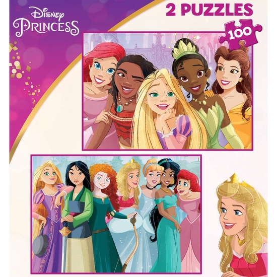 PRINCESAS DISNEY PUZZLE DOBLE 2X100 image 1