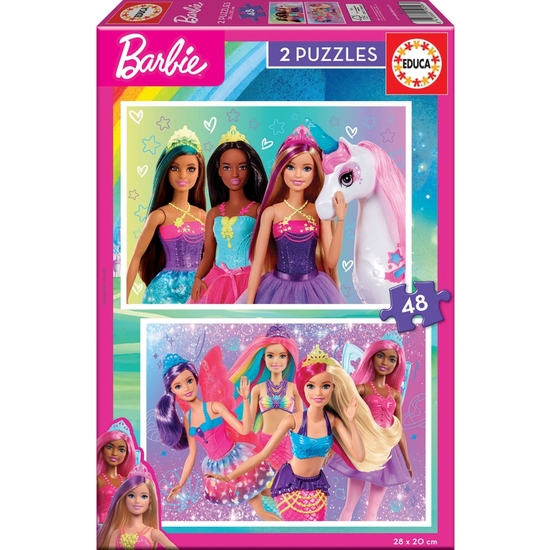 BARBIE PUZZLE DOBLE 2X48 image 0