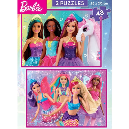 BARBIE PUZZLE DOBLE 2X48 image 1