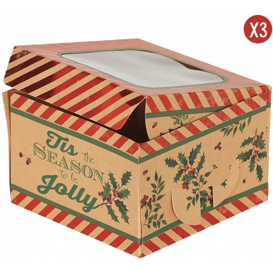 PACK 3 CAJAS VENTANA NAVIDAD 11X7  image 0