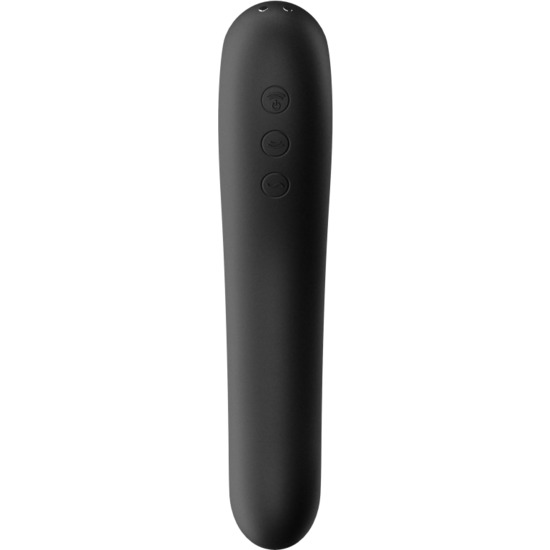 SATISFYER DUAL KISS AIR PULSE VIBRATOR - BLACK image 3