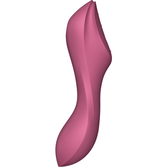 SATISFYER CURVY TRINITY 3 INSERTABLE AIR PULSE VIBRATOR - RED image 2