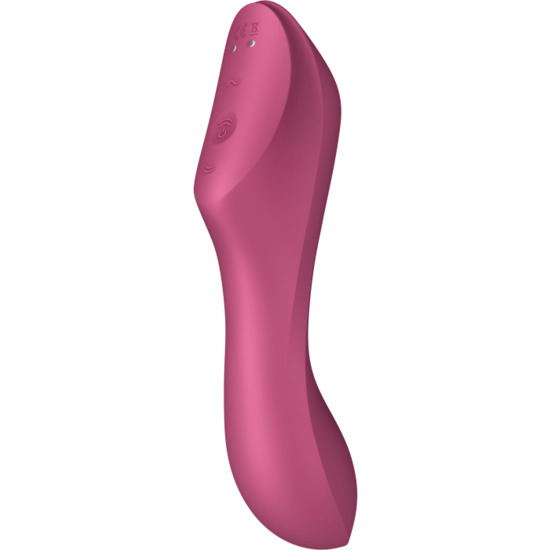 SATISFYER CURVY TRINITY 3 INSERTABLE AIR PULSE VIBRATOR - RED image 5