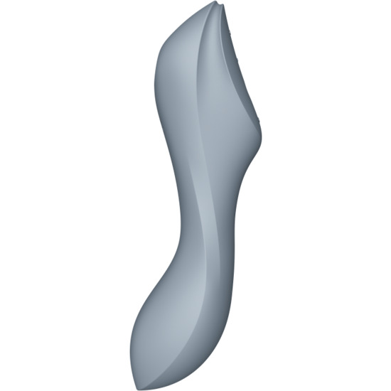 SATISFYER CURVY TRINITY 3 INSERTABLE AIR PULSE VIBRATOR - BLUEGREY image 2