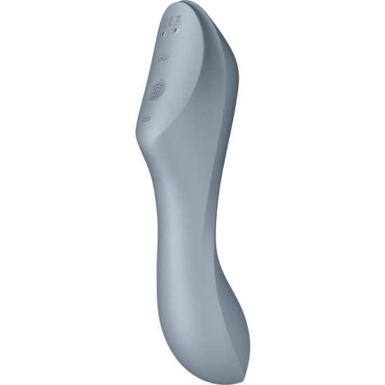 SATISFYER CURVY TRINITY 3 INSERTABLE AIR PULSE VIBRATOR - BLUEGREY image 5