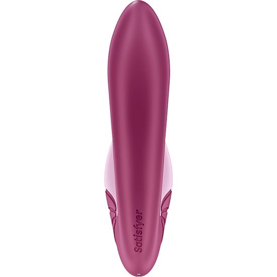 SATISFYER SUPERNOVA INSERTABLE DOUBLE AIR PULSE VIBRATOR - BERRY image 3