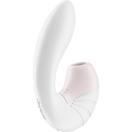 SATISFYER SUPERNOVA INSERTABLE DOUBLE AIR PULSE VIBRATOR - WHITE image 0