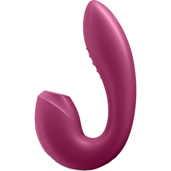 SATISFYER SUNRAY INSERTABLE DOUBLE AIR PULSE VIBRATOR - BERRY image 0