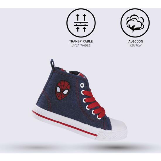 ZAPATILLA LONETA SUELA PVC ALTA SPIDERMAN BLUE image 3