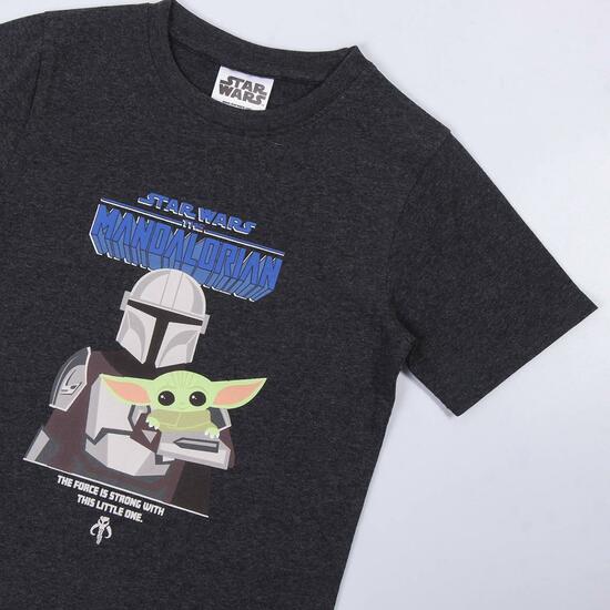 CAMISETA CORTA SINGLE JERSEY PUNTO THE MANDALORIAN BLACK image 2