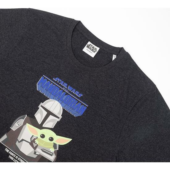 CAMISETA CORTA SINGLE JERSEY PUNTO THE MANDALORIAN BLACK image 2