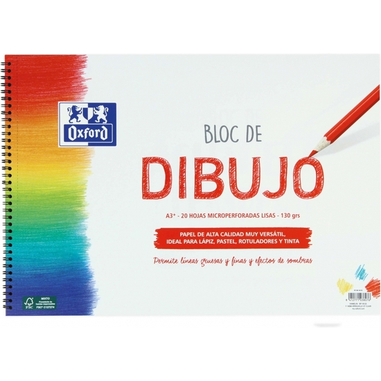 OXFORD BLOC DIBUJO A3 LISO 130GR 20 HJ image 0