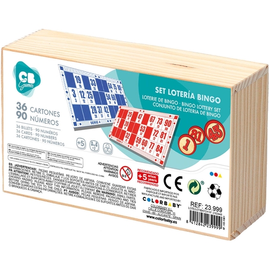 SET LOTERIA BINGO MADERA 36 CARTONES image 3