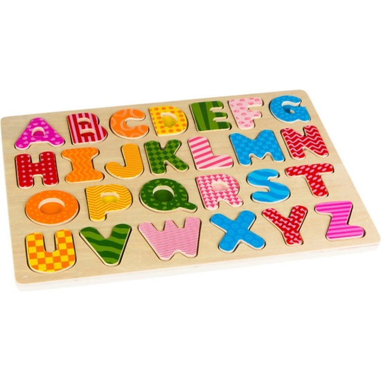 PUZZLE ENCAJES MADERA LETRAS + NÚMEROS 30X23 image 0