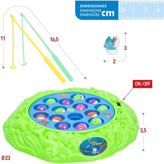 JUEGO PESCA PECES ELÉCTRICO 22X27 CM image 2