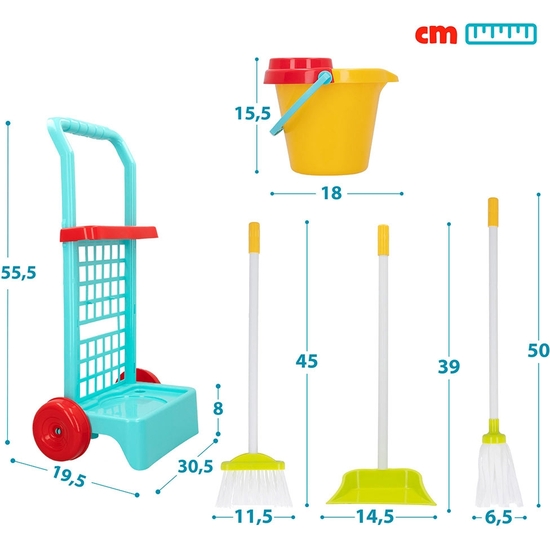 CARRITO LIMPIEZA COMPLETO 51X21X18 image 2