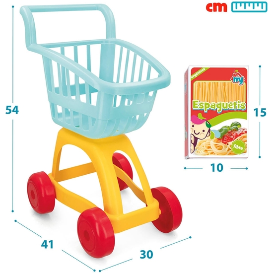 CARRITO SUPERMERCADO CON ACCESORIOS 54X41X30 image 2