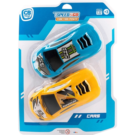 BLISTER 2 COCHES SPEED&GO 21X28 ESCALA 1:32 image 0