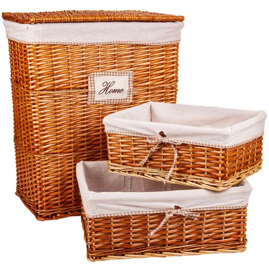 WILLOW LAUNDRY HAMPER WITH 2 BASKETS image 0