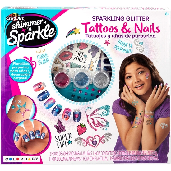 JUEGO ESTUDIO UÑAS Y TATUAJES SPARKLE 30X28X5 image 0