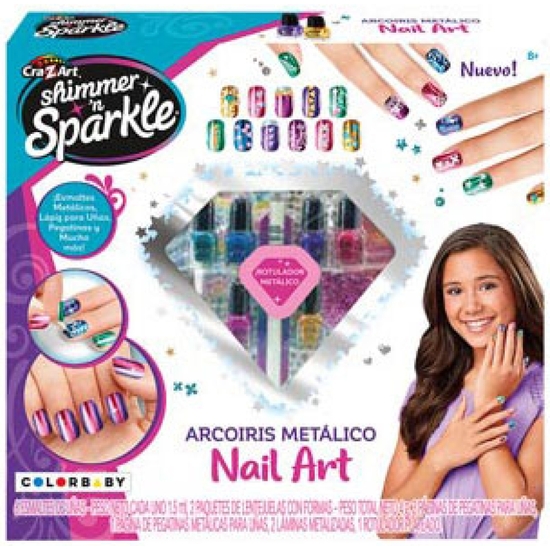 JUEGO ESTUDIO UÑAS ARCOS IRIS SPARKLE 30X28X5 image 0