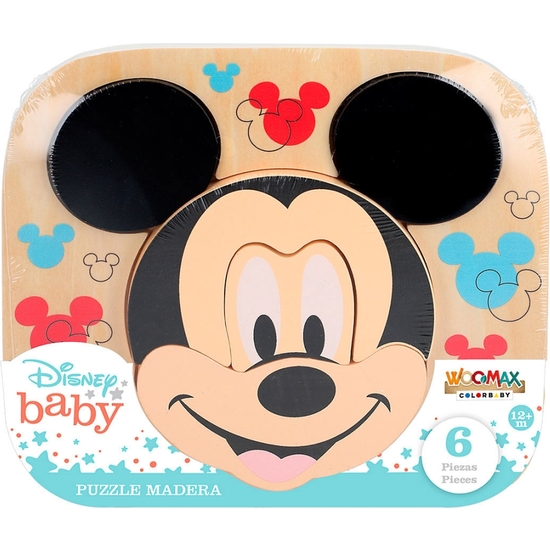 MICKEY PUZZLE ENCAJE MADERA 6 PIEZAS 21X20 image 1