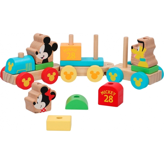 MICKEY TREN MADERA ENCAJES ECO 34CM image 0