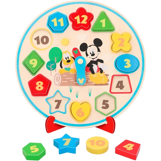 MICKEY RELOJ ENCAJES MADERA ECO 30CM image 0