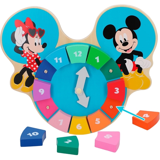 MICKEY RELOJ PUZZLE MADERA ECO 22 CM image 0