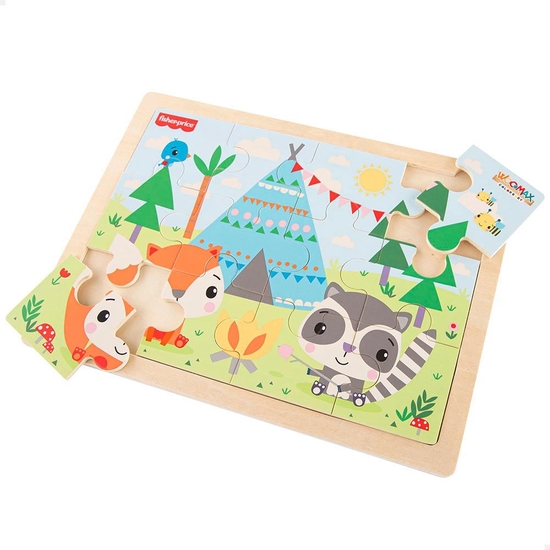 FISHER PRICE PUZZLE ENCAJES MADERA SELVA 30X22X1 CM image 1