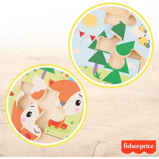 FISHER PRICE PUZZLE ENCAJES MADERA SELVA 30X22X1 CM image 3