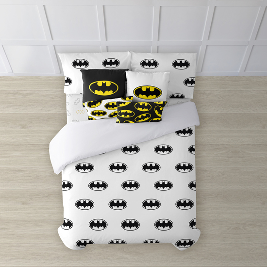 FUNDA NÓRDICA CON BOTONES 100% ALGODÓN MODELO BATMAN BASIC PARA CAMA DE 80 (140X200 CM.) image 0