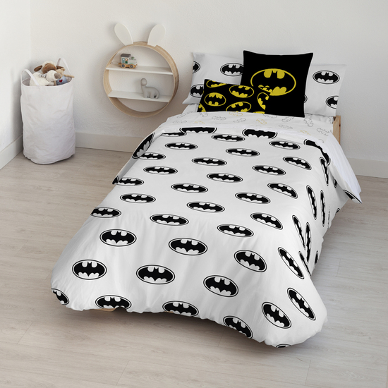 FUNDA NÓRDICA CON BOTONES 100% ALGODÓN MODELO BATMAN BASIC PARA CAMA DE 80 (140X200 CM.) image 3