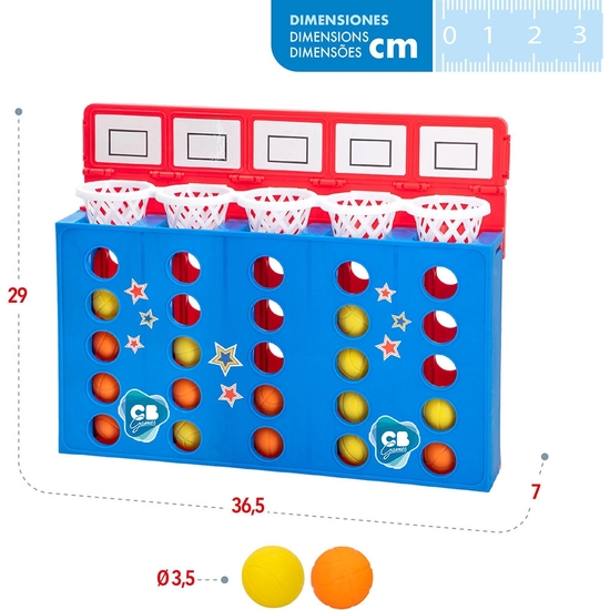 JUEGO HABILIDAD CANASTA CUATRO EN LÍNEA 36X24X7 image 2