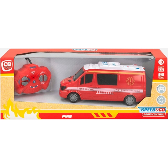 FURGÓN BOMBEROS RADIOCONTROL LUZ Y SONIDOS 36X13X10 image 1