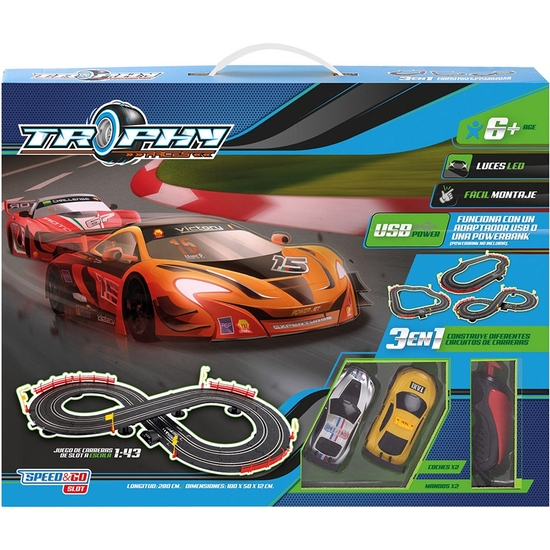 PISTA CIRCUITO SPEED&GO 2 COCHES. CAJA 54X42X6 image 1