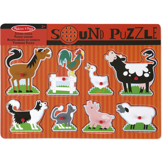 PUZZLE SILUETA ENCAJABLE ANIMALES GRANJA SONIDO image 0